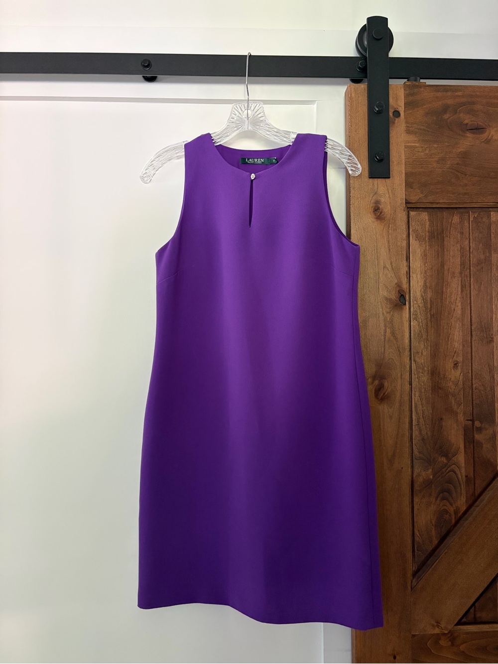 lauren ralph lauren purple sleeveless shift dress